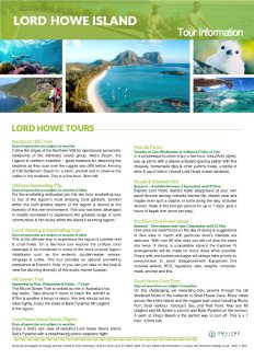 lord howe island tours 2023